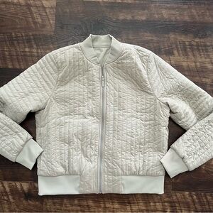 Women's Cream Quilted Jacket